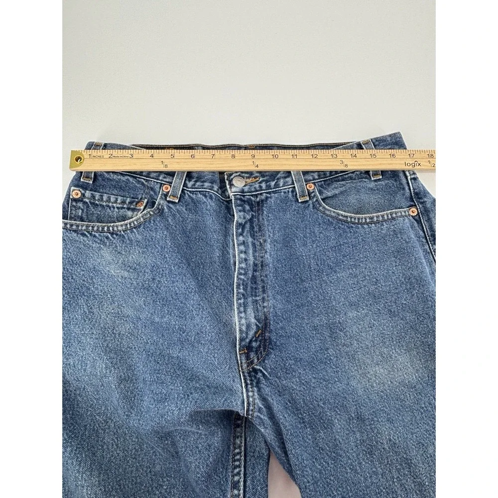 Vtg 1999 Levis 505 Regular Fit Jeans 36x36 Dark Wash Rinse Denim Mexico Y2K 90s